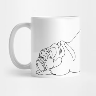 One Line English Bulldog Mug